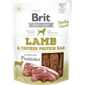 Brit Meaty Jerky Adult Protein Bar Lamb and Chicken Dog Treats